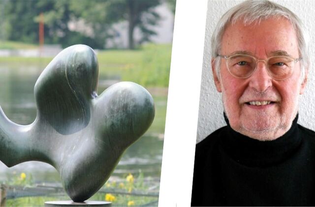 Die Skulptur „Ruhendes Blatt“ von Hans Arp war Initialzündung für das Skulpturenmuseum, das Dr. Uwe Rüth vor 45 Jahren aufgebaut hat.
