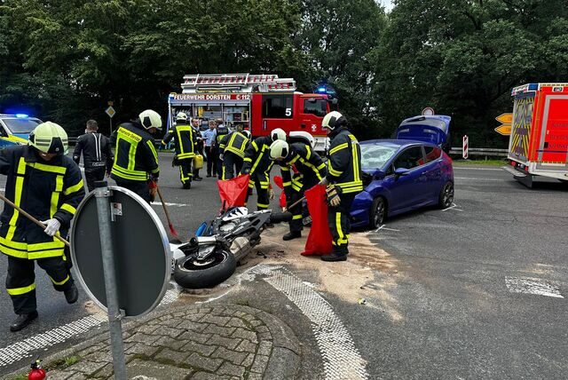 Motorrad-Unfall am Freudenberg
