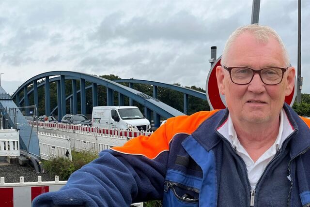 Günter Franz sagt, dass die Stahlbauarbeiten an der B224-Brücke in Dorsten abgeschlossen sind.