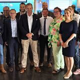 AfD-Landtagsabgeordneter Dr. Daniel Zerbin inmitten seiner Parteifreunde aus dem Bezirksverband Münster
