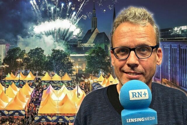 Reporter Georg Thanscheidt berichtet live vom Feuerwerk bei Dortmund à la carte. (Montage)