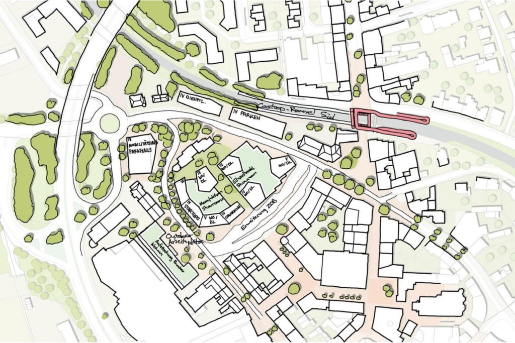 Die dritte Variante soll viele neue Räume für geteilte Nutzung (Co-Working) bereitstellen, Büros fürs Start-Ups schaffen, den Busbahnhof erhalten, aber die Autos auf ein zentrales Parkhaus als Mobilitätshub weitgehend aus der Altstadt raushalten. Die dritte Variante soll viele neue Räume für geteilte Nutzung (Co-Working) bereitstellen, Büros fürs Start-Ups schaffen, den Busbahnhof erhalten, aber die Autos auf ein zentrales Parkhaus als Mobilitätshub weitgehend aus der Altstadt raushalten.