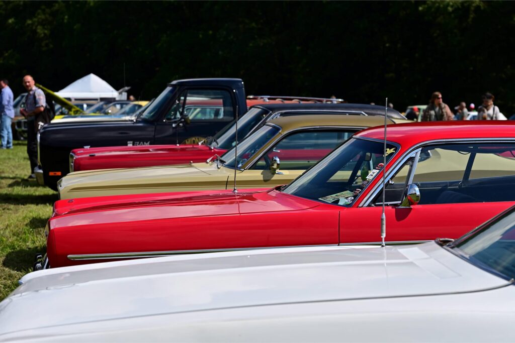 Die Mopar Nationals 2023, Deutschlands größtes Treffen für Dodge, Plymouth und Chrysler Fahrzeuge bis Baujahr 1979 finden an diesem Wochenende am Bikertreff Vogel in Marl statt.