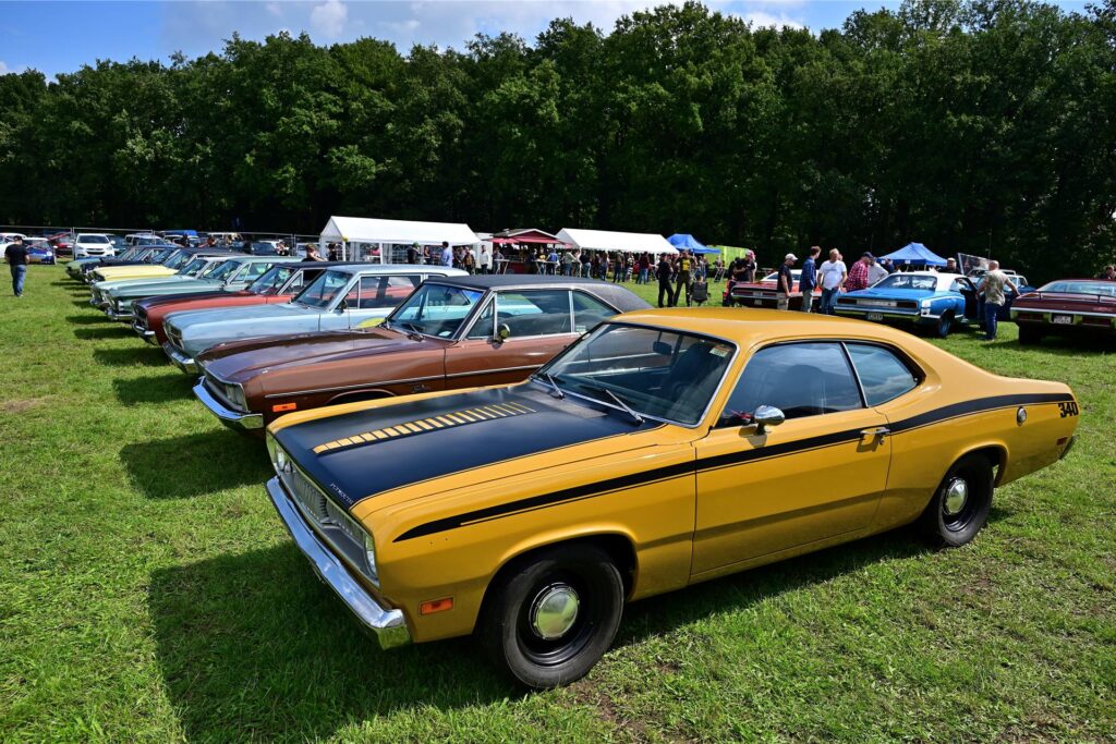 Die Mopar Nationals 2023, Deutschlands größtes Treffen für Dodge, Plymouth und Chrysler Fahrzeuge bis Baujahr 1979 finden an diesem Wochenende am Bikertreff Vogel in Marl statt.