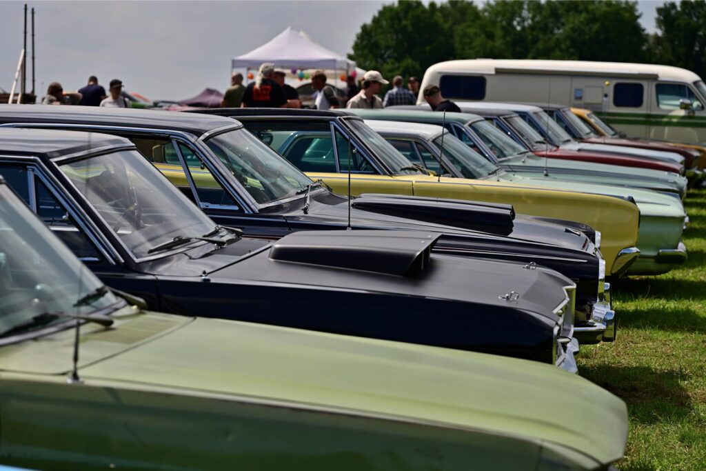 Die Mopar Nationals 2023, Deutschlands größtes Treffen für Dodge, Plymouth und Chrysler Fahrzeuge bis Baujahr 1979 finden an diesem Wochenende am Bikertreff Vogel in Marl statt.