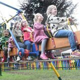 Für Kinder gab es beim Frohlinder Familienfest viele Angebote wie diesen Schwebebalken.