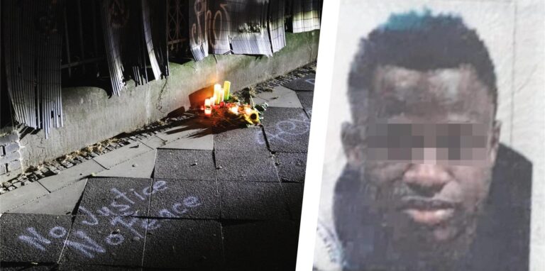 Mouhamed D. starb am Montag (8.8.), nachdem die Polizei fünfmal auf ihn geschossen hat. In der Nordstadt, am Ort des Geschehens, erinnern Kerzen und Graffiti an den 16-Jährigen.