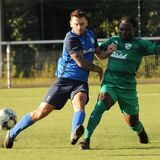 Die DJK Wattenscheid (grüne Hemden) spielte 2021 noch in der Landesliga – auch gegen den FC Frohlinde, hier mit Mario Djordic.