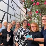 Brigitte Heyse, Hanne Leinweber, Anke grau, Martina Weller, Conny Cintosun, Gabi Dahl, Mechthild Hetterscheidt und Martina Neumann im Alten Dorf Westerholt.