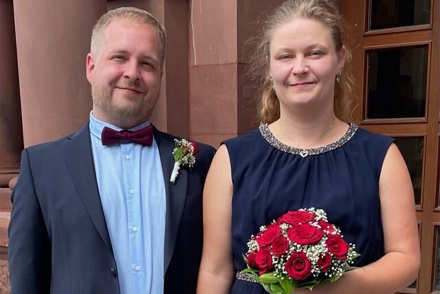 Dortmunder Hochzeitspaar: Christopher und Rebecca sind seit einem Jahr zusammen. Jetzt sind sie auch verheiratet.