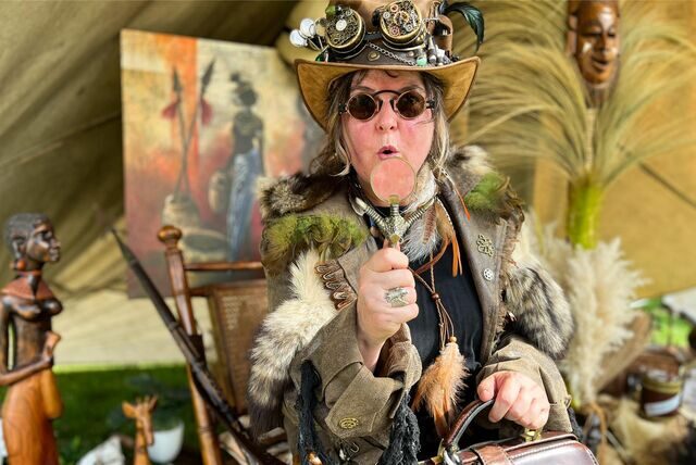 Steampunkerin Kirsten Erler-Rassek (58) alias Dawanka Siebenstein