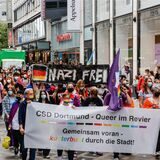 Der Demozug aus dem Jahr 2021 mitten in der Innenstadt von Dortmund