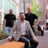 Sebastian Porzybot, Heiko Just (beide Grünflächenamt) und Sebastian Kröger (Amt für Stadterneuerung, v.l.) haben das Konzept im Sommer 2023 vorgestellt.
