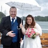 Maria Teresa Buonaurio-Maleck und Torben Maleck haben sich auf dem Fahrtgastschiff Santa Monika II getraut.