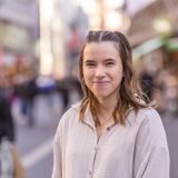RZ-Redakteurin Janine Jähnichen in der Dortmunder Fußgängerzone