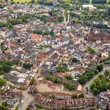 Das Luftbild zeigt den Halterner Stadtkern.