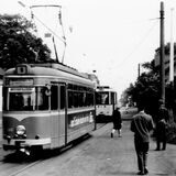 Die Straßenbahnlinie 9 am Südbahnhof im Jahr 1960.