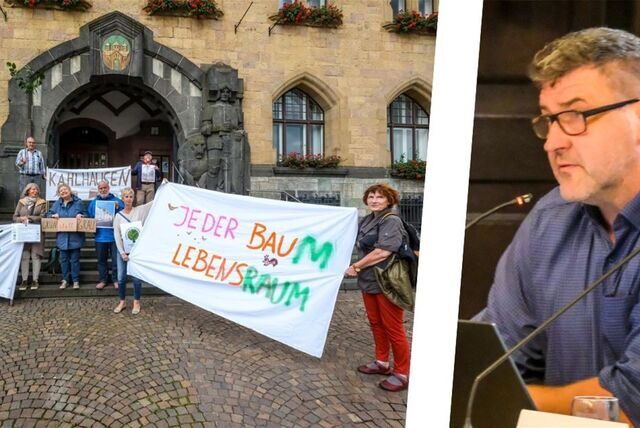 Links ist eine kleine Demo zu sehen, rechts Stefan Klinger von den KSR.