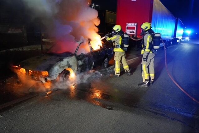Die Feuerwehr Castrop-Rauxel löschte ein brennendes Auto.