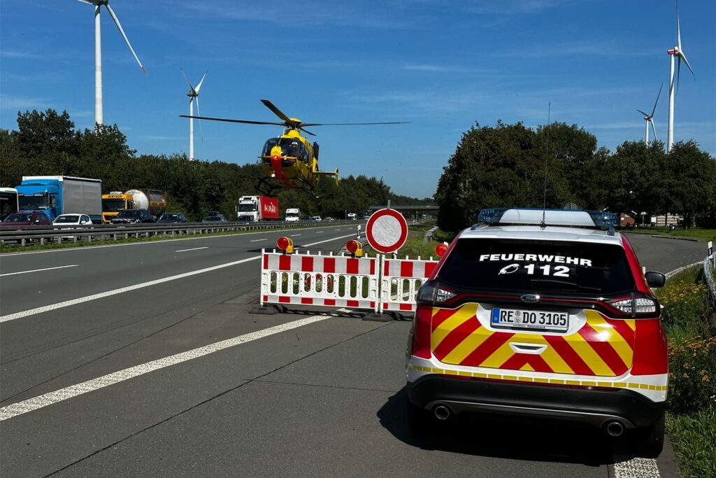 Rettungshubschrauber auf der A 31 Rettungshubschrauber auf der A 31