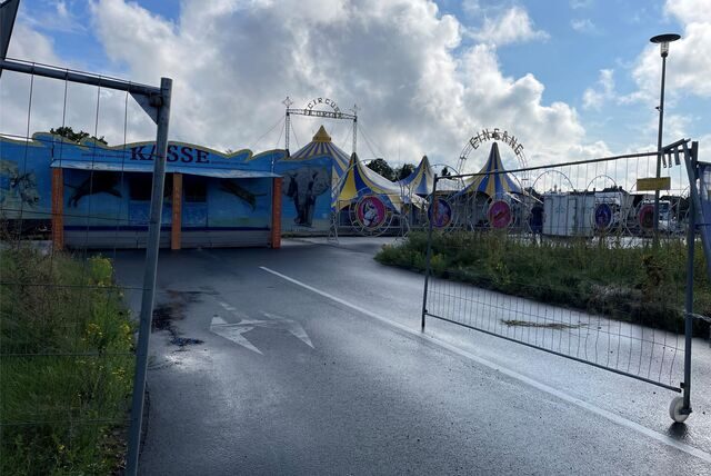 Circus Florida kann das Tor an der Siemensstraße für die Gäste wahrscheinlich bald öffnen. Mittwoch ist die Bauabnahme, Donnerstag der erste Spieltermin.
