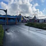 Circus Florida kann das Tor an der Siemensstraße für die Gäste wahrscheinlich bald öffnen. Mittwoch ist die Bauabnahme, Donnerstag der erste Spieltermin.
