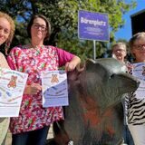 Das Team vom Dein Treff veranstaltet erstmals nach Corona wieder ein Bärenfest in Deininghausen (v.l.): Emine Kinac, Karin Ludwig, Solveig Zajaczkowski und Ilona Wild setzen sich dafür ein.