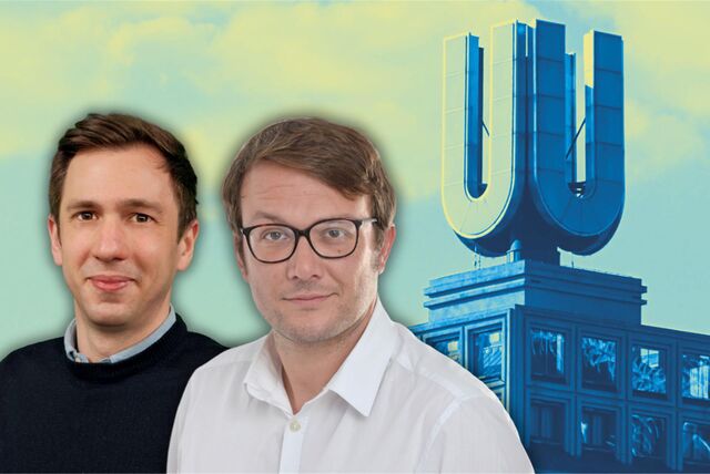 Im Dortmund-Podcast „Unterm U“ sprechen Bastian Pietsch und Felix Guth (v.l.) regelmäßig mit verschiedenen Gästen über die Themen, die Dortmund bewegen.