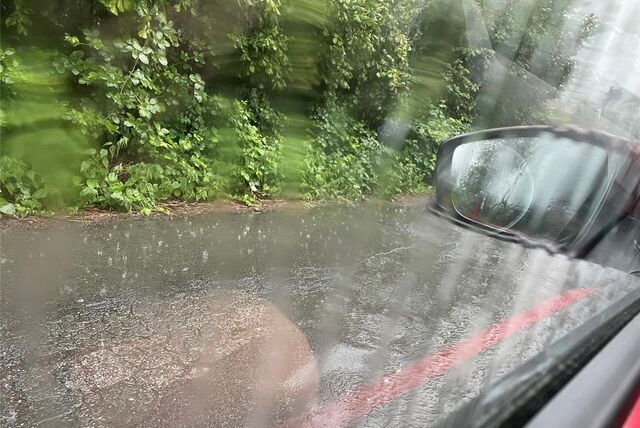 Heftiger Regen ging am Dienstag wiederholt über Castrop-Rauxel nieder.