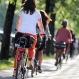 Radfahrer in einer Straße