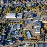 Blick von oben auf das Schulzentrum in Haltern