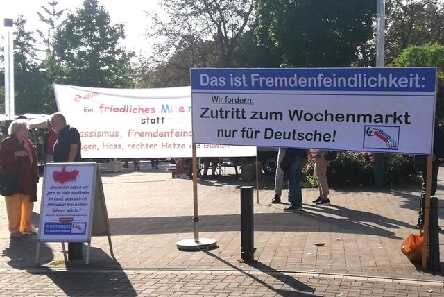 Protestplakate des Antifaschistischen Bündnisses Recklinghausen.