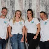 Das Team des „Babybeach Dorsten“: Andreas und Dana Kek sowie Jaqueline und Kevin Rutecki