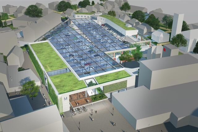 Illustration zur Sanierung der Stadthalle Datteln.
