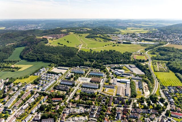 blick auf hemer aus der vogelperspektive