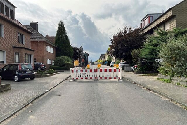 Varusstraße in Haltern mit Baustelle