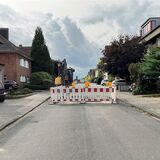 Varusstraße in Haltern mit Baustelle
