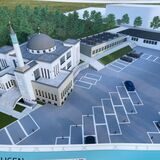 Am Bauzaun rund um die Baugrube auf Schwerin sind jetzt Bilder von und aus der geplanten Moschee zu sehen. Sie erhält Kuppe, Minarett und ein Teehaus als Anbau, einen Keller mit großem Veranstaltungsraum und einen Gebetsraum für bis zu 300 Gläubige.