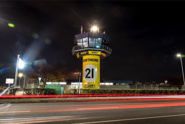 Der Tower des Flughafens Dortmund (Symbolbild).
