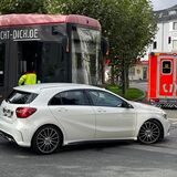 Ein Auto und eine Stadtbahn sind am Mittwochmittag (4.10.) am Borsigplatz zusammengestoßen.