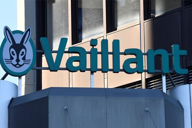 Firmenlogo von Vaillant am Unternehmenssitz