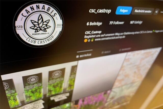 Die Instagramseite des Cannabis Club Castrop