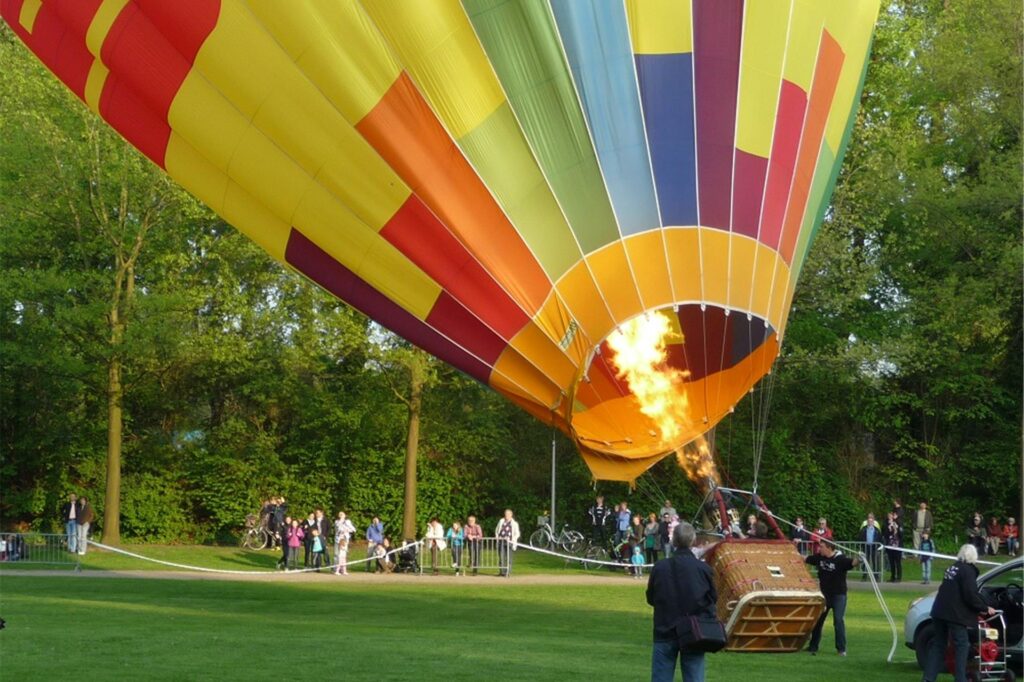 heißluftballon startet heißluftballon startet