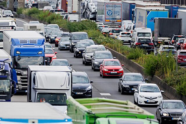 Stau auf einer Autobahn