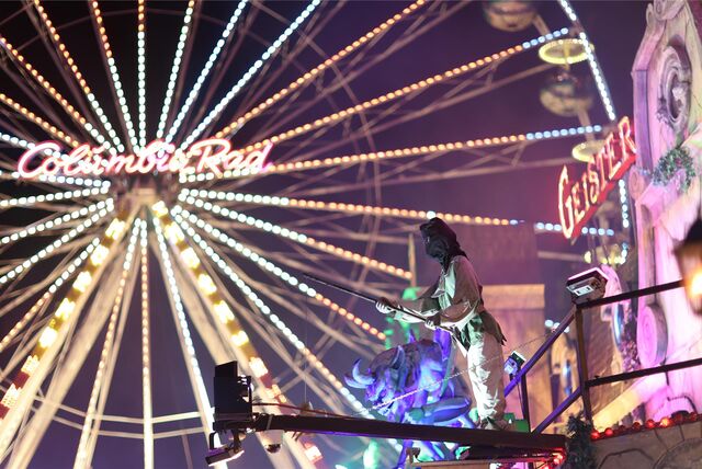 Das Riesenrad auf der Sim-Jü-Kirmes in Werne.