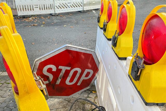Ein Stoppschild in Datteln.