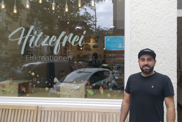 Die Eisdiele Hitzefrei im Kreuzviertel Dortmund.