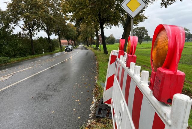 Dorstener Straße mit Baustellenbaken