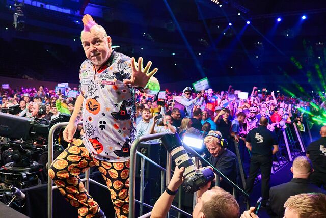 Der bunteste von allen: Darts-Profi Peter Wright.