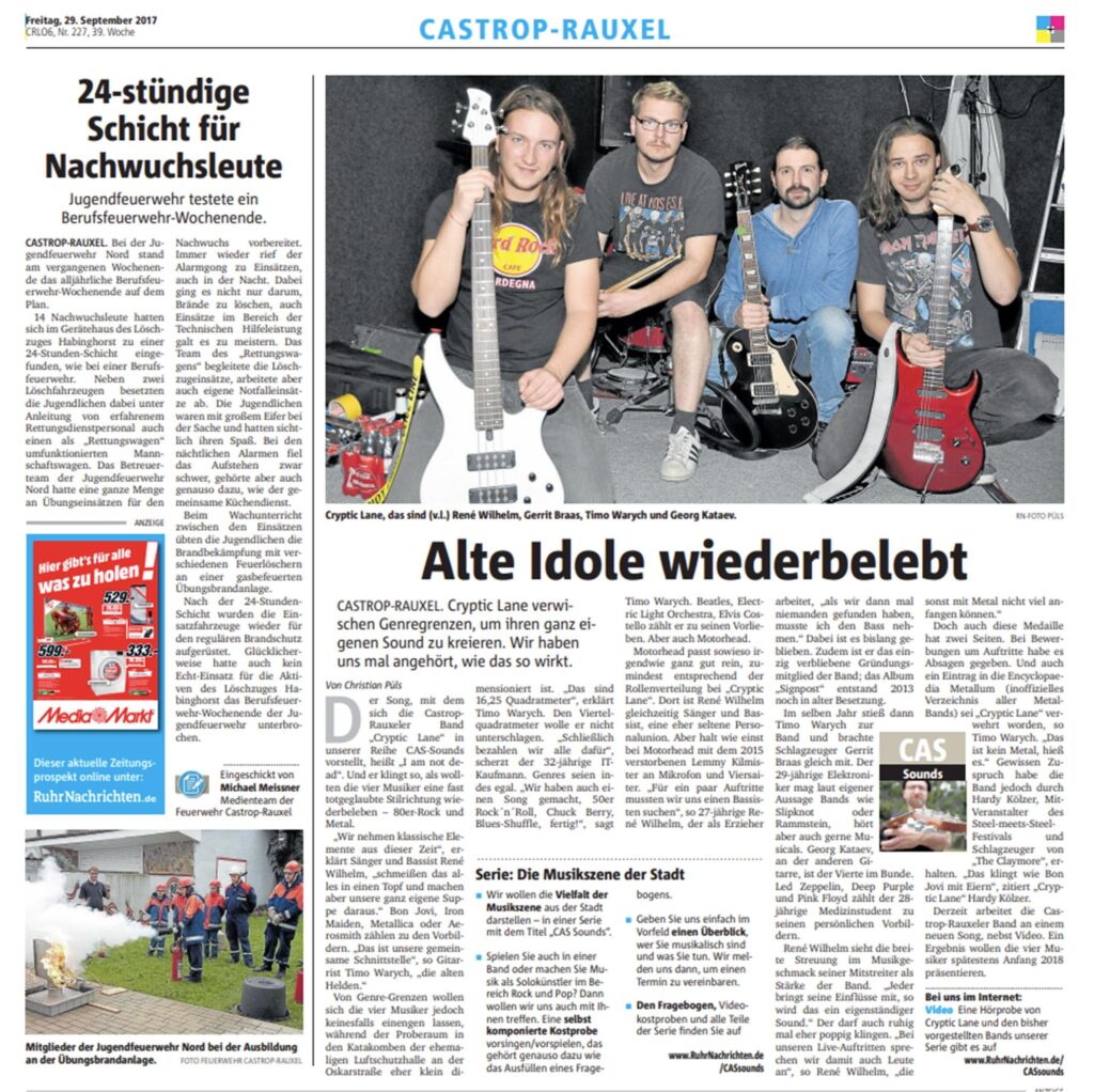 In unserer damaligen Band-Serie In unserer damaligen Band-Serie